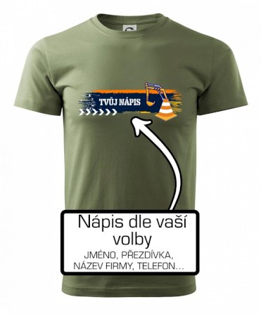 Stavba - vlastní nápis - bagrista