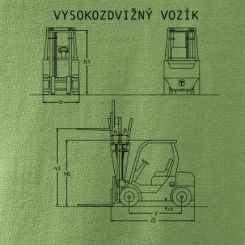 Vysokozdvižný vozík nákres