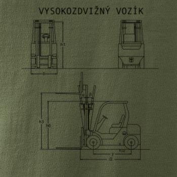 Vysokozdvižný vozík nákres