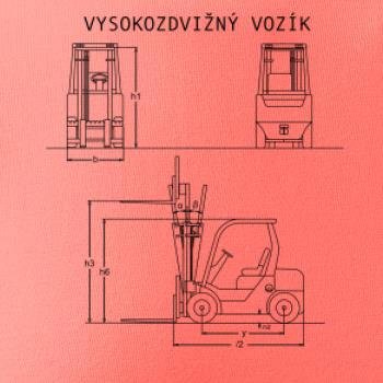 Vysokozdvižný vozík nákres