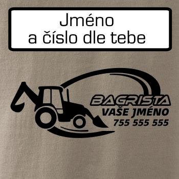 Traktorbagr - vlastní nápis a číslo
