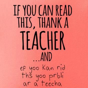 If you can read this - teacher