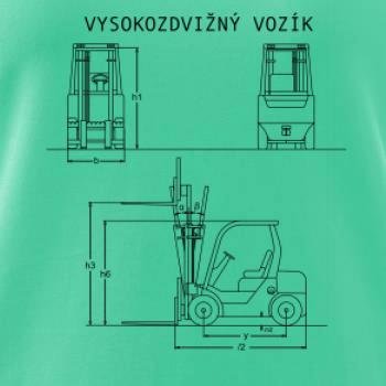 Vysokozdvižný vozík nákres