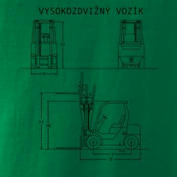 Vysokozdvižný vozík nákres