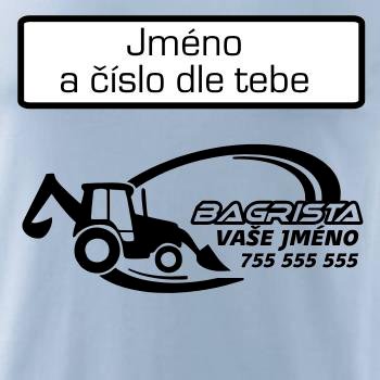 Traktorbagr - vlastní nápis a číslo