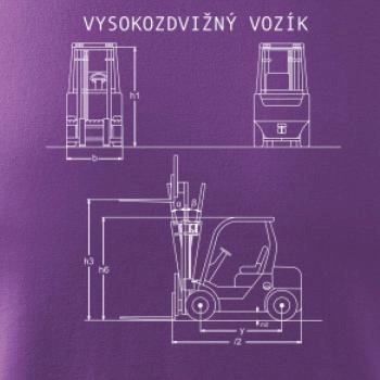 Vysokozdvižný vozík nákres