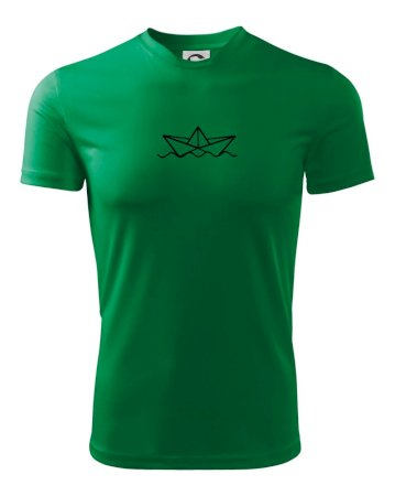 Papírová loďka na vodě