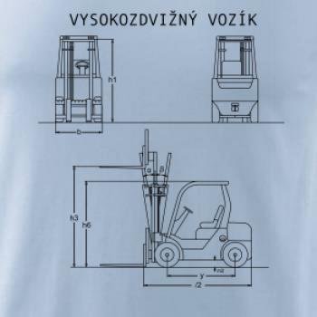 Vysokozdvižný vozík nákres