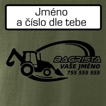 Traktorbagr - vlastní nápis a číslo