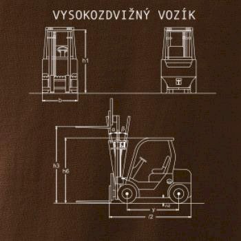 Vysokozdvižný vozík nákres