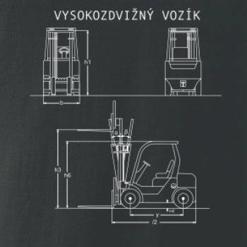 Vysokozdvižný vozík nákres