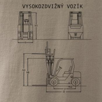 Vysokozdvižný vozík nákres