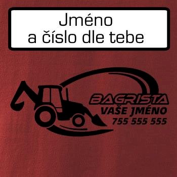 Traktorbagr - vlastní nápis a číslo