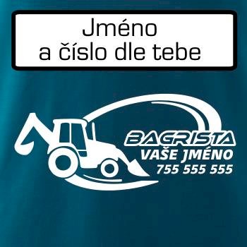 Traktorbagr - vlastní nápis a číslo
