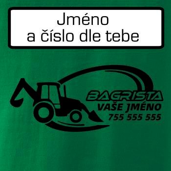 Traktorbagr - vlastní nápis a číslo