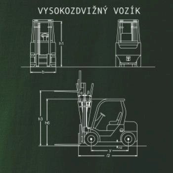 Vysokozdvižný vozík nákres