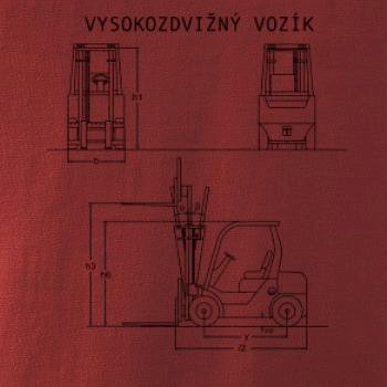 Vysokozdvižný vozík nákres