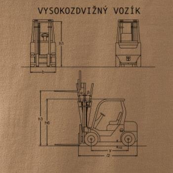 Vysokozdvižný vozík nákres