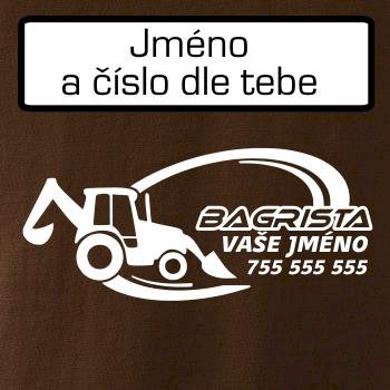 Traktorbagr - vlastní nápis a číslo