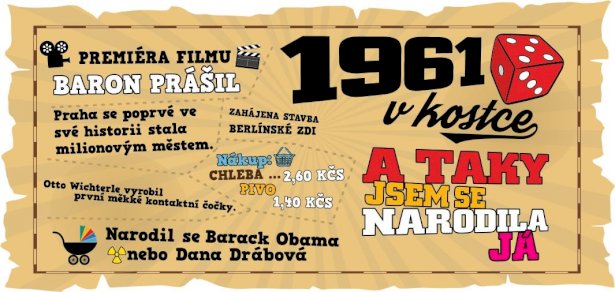 Hrnek - 1961 v kostce pro ženu