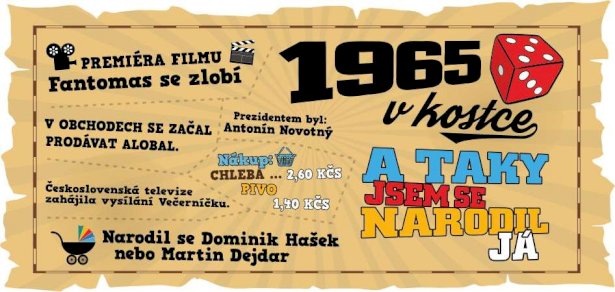 Hrnek - 1965 v kostce pro muže