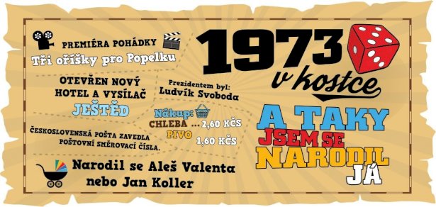 Hrnek - 1973 v kostce pro muže