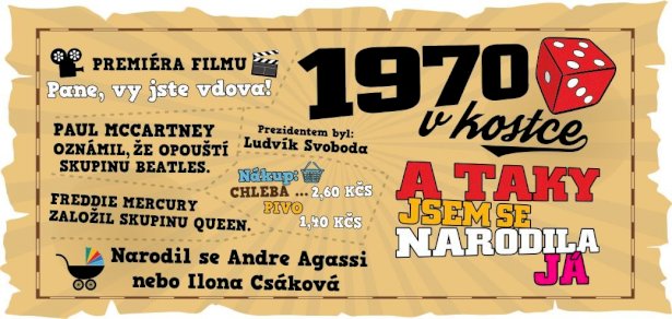 Hrnek - 1970 v kostce pro ženu