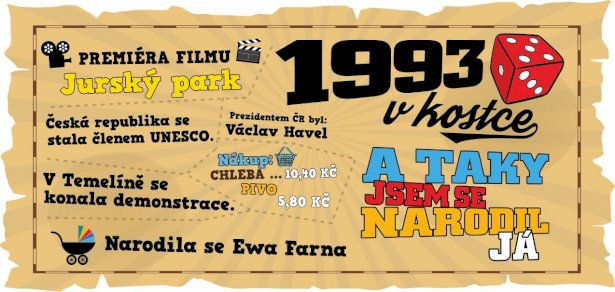 Hrnek - 1993 v kostce pro muže