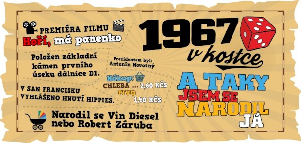 Hrnek - 1967 v kostce pro muže