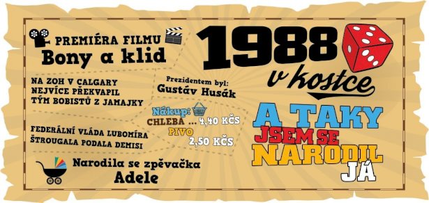 Hrnek - 1988 v kostce pro muže