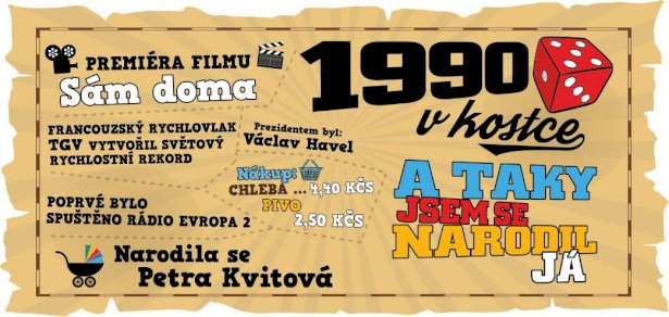 Hrnek - 1990 v kostce pro muže