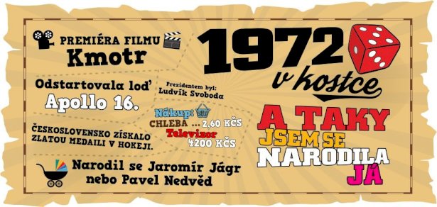 Hrnek - 1972 v kostce pro ženu
