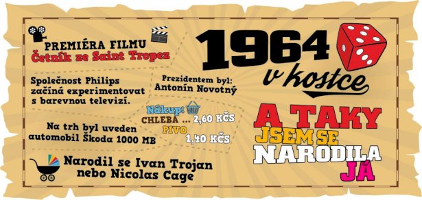 Hrnek - 1964 v kostce pro ženu