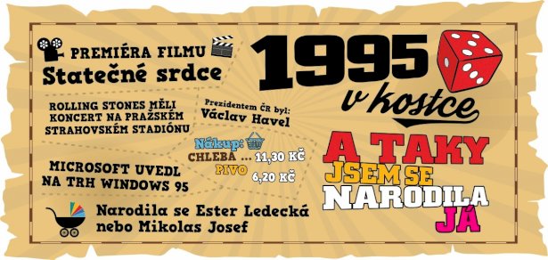 Hrnek - 1995 v kostce pro ženu