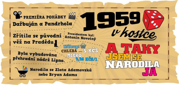Hrnek - 1959 v kostce pro ženu