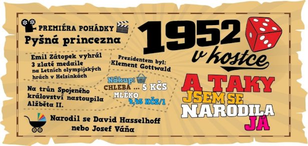 Hrnek - 1952 v kostce pro ženu