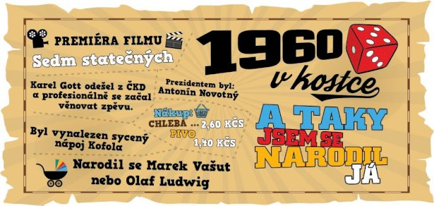 Hrnek - 1960 v kostce pro muže