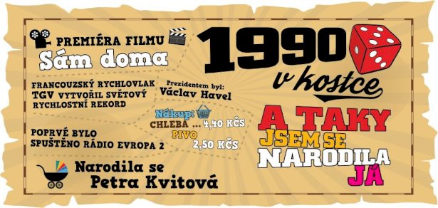 Hrnek - 1990 v kostce pro ženu