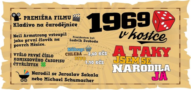 Hrnek - 1969 v kostce pro ženu