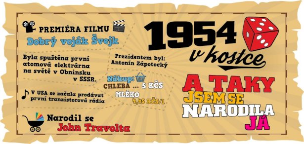 Hrnek - 1954 v kostce pro ženu