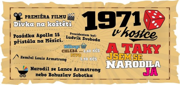 Hrnek - 1971 v kostce pro ženu