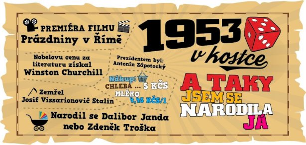 Hrnek - 1953 v kostce pro ženu