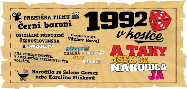 Hrnek - 1992 v kostce pro ženu