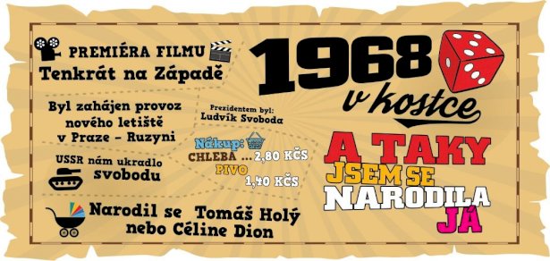 Hrnek - 1968 v kostce pro ženu