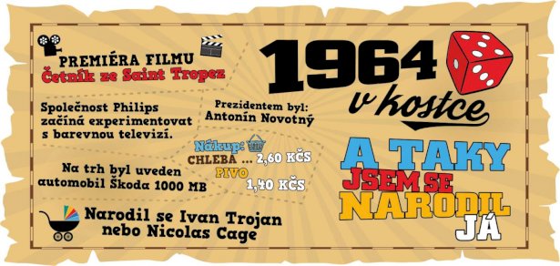 Hrnek - 1964 v kostce pro muže