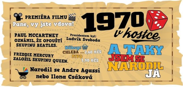 Hrnek - 1970 v kostce pro muže