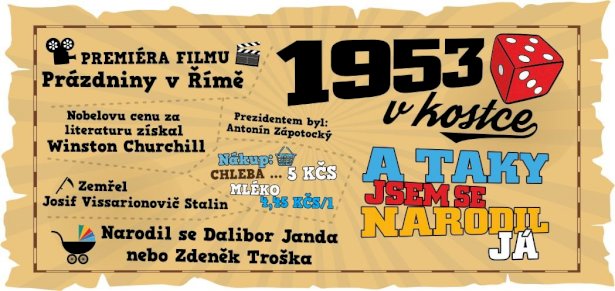 Hrnek - 1953 v kostce pro muže