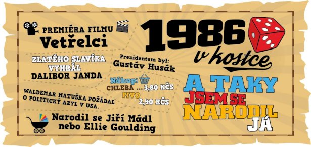 Hrnek - 1986 v kostce pro muže