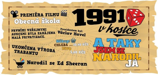 Hrnek - 1991 v kostce pro muže
