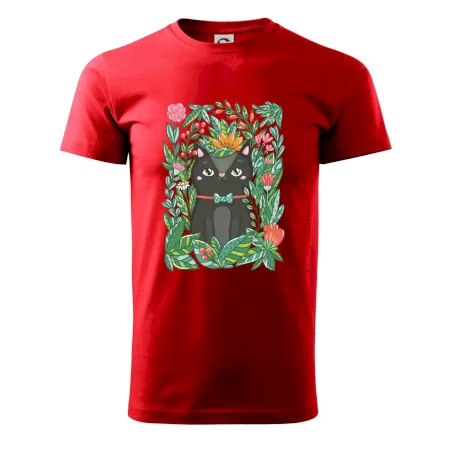 Kočka s květy malovaná